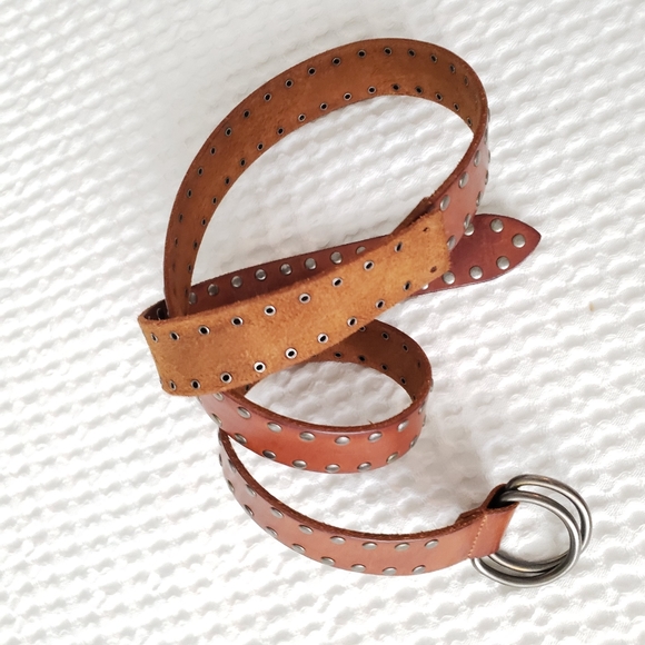 GAP studded camel leather slip belt L #112365 - Picture 4 of 7